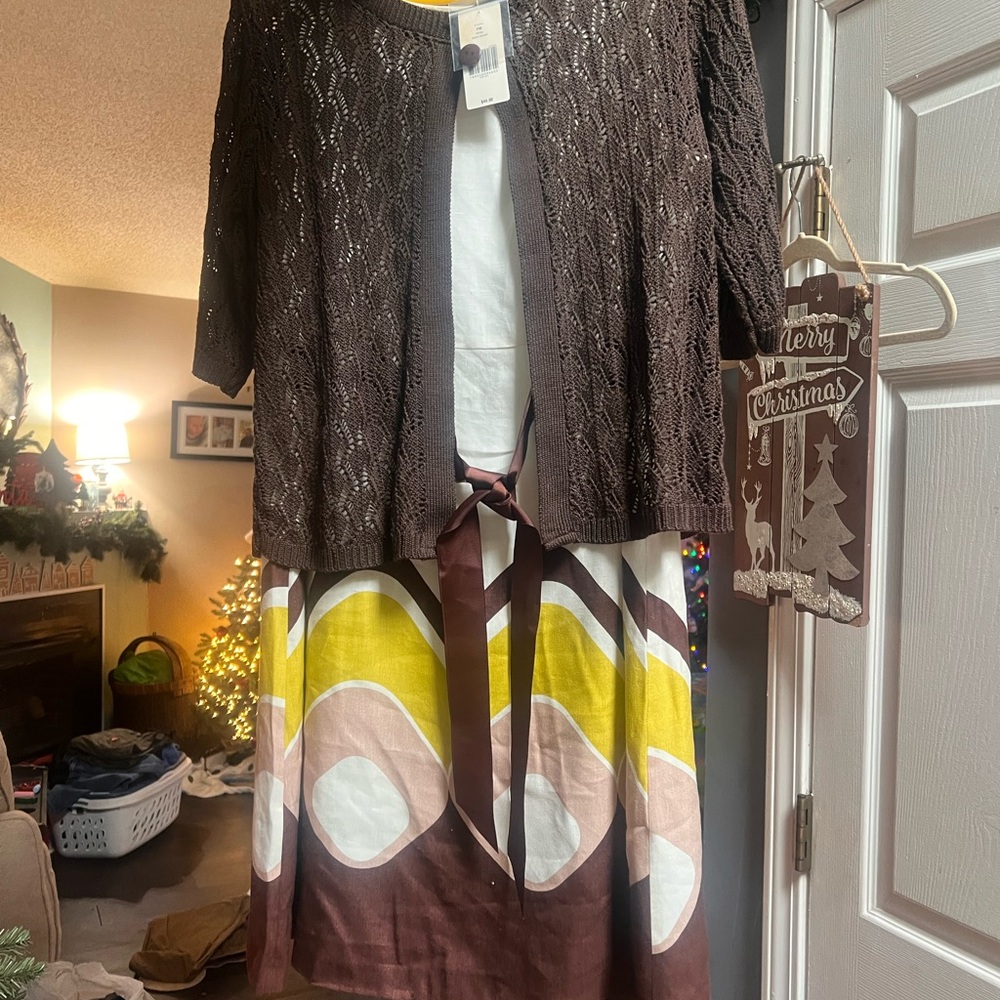 Kim Rogers Brown Lace Cardigan